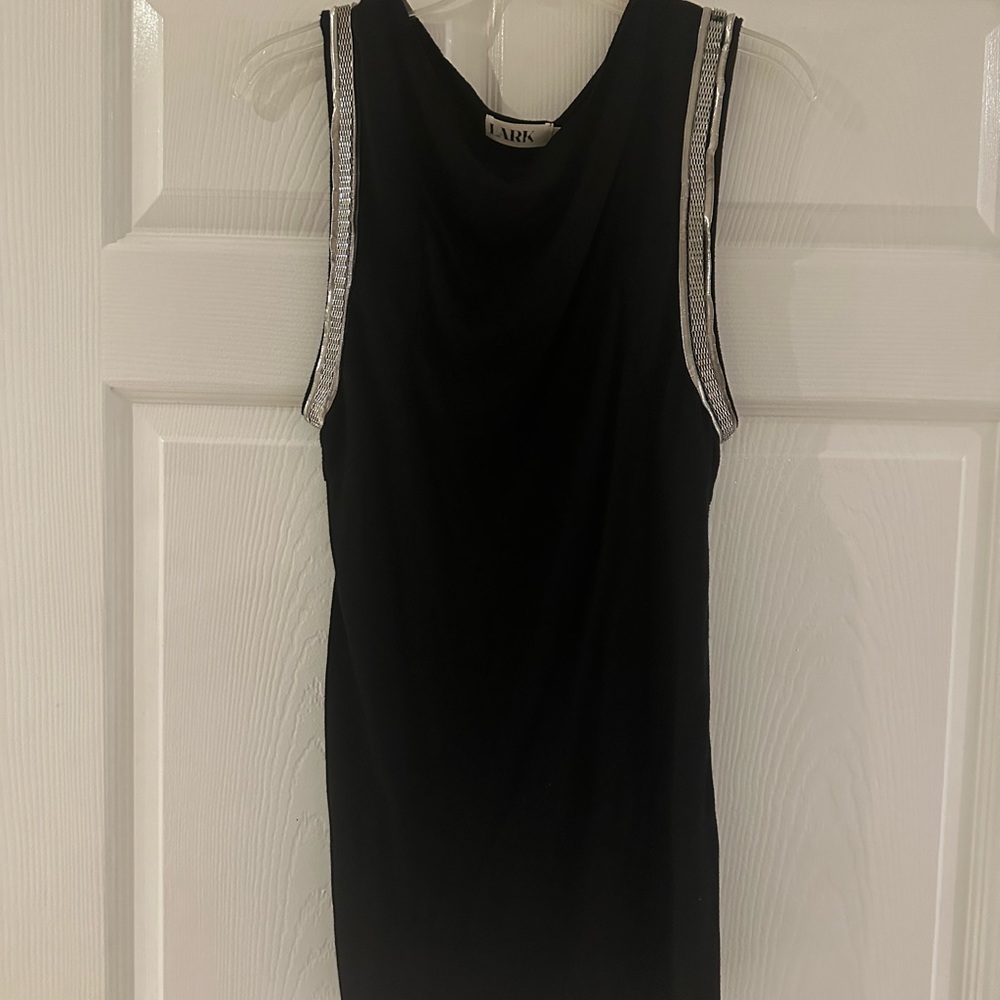 Black embellished top size small